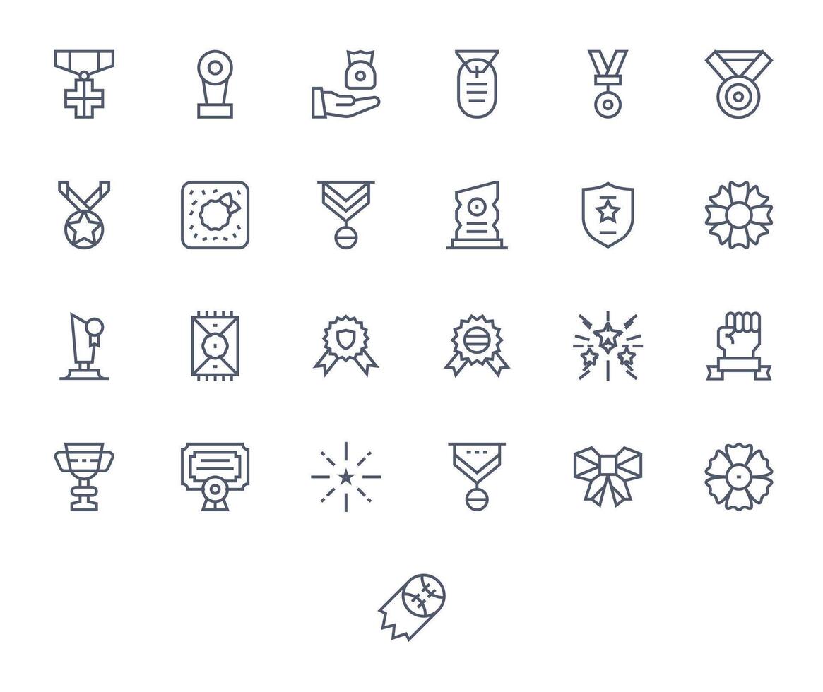25 Editable Regular Line Icons designed for Commendation Interface vector