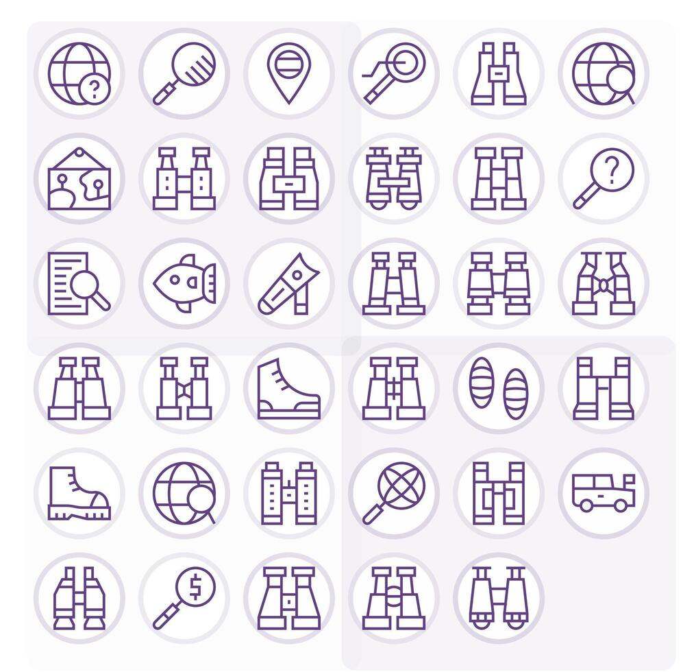 35 Regular Line Display Perfect 256x256 Icons from Explore Suite vector