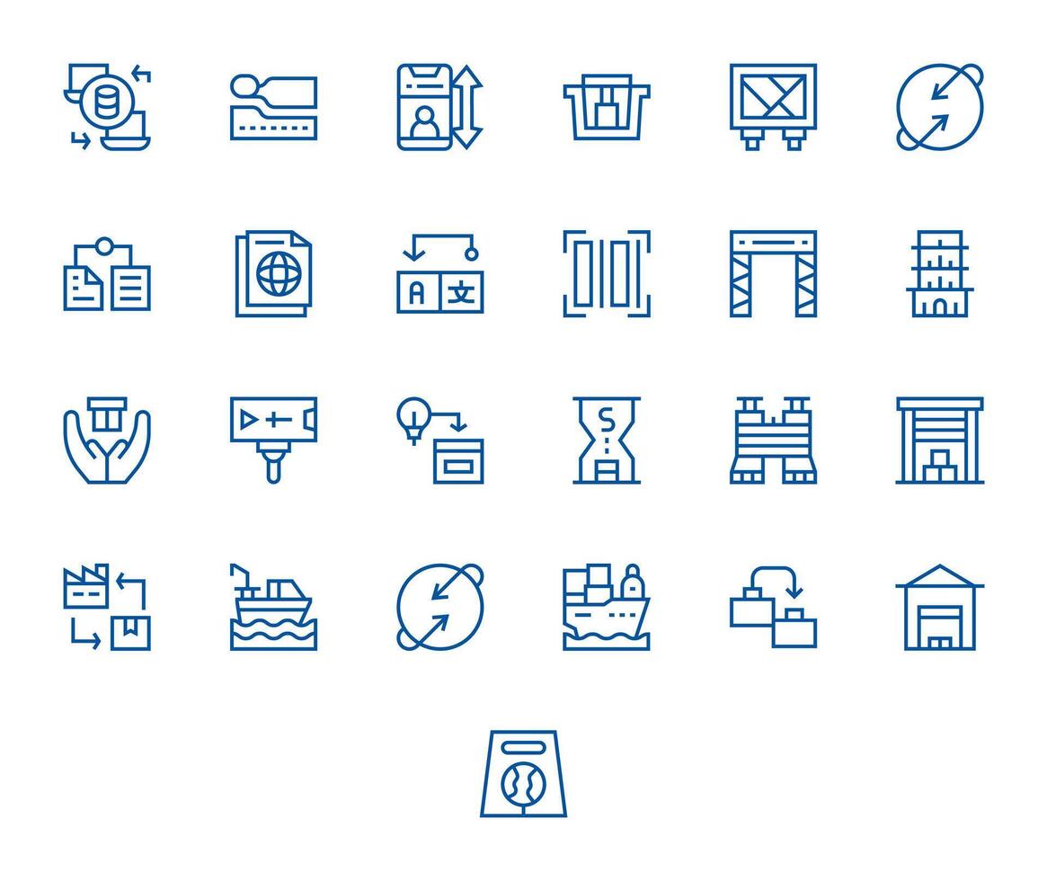 importar escalable conjunto presentando 25 monitor Perfecto regular línea 64 x 64 íconos vector