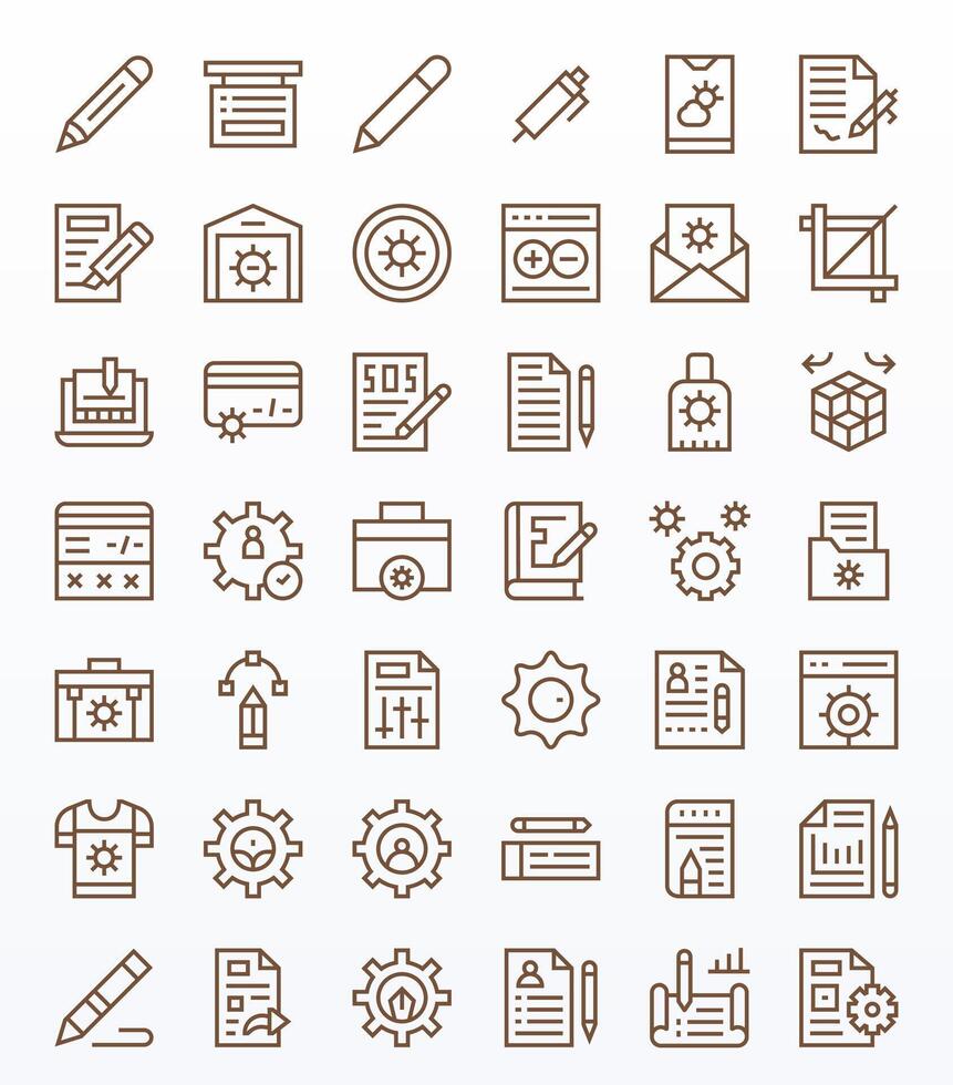 42 Detail Enhanced Icons themed around Modify in High Resolution Regular Line format vector
