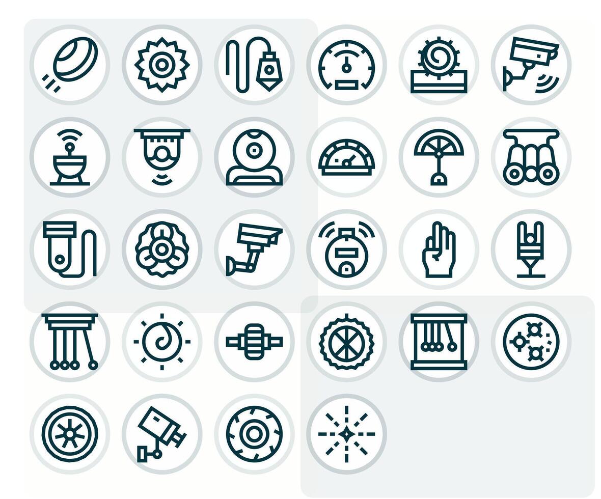 28 128x128 Bold Line Icons optimized for Motion Pixel Optimized display vector