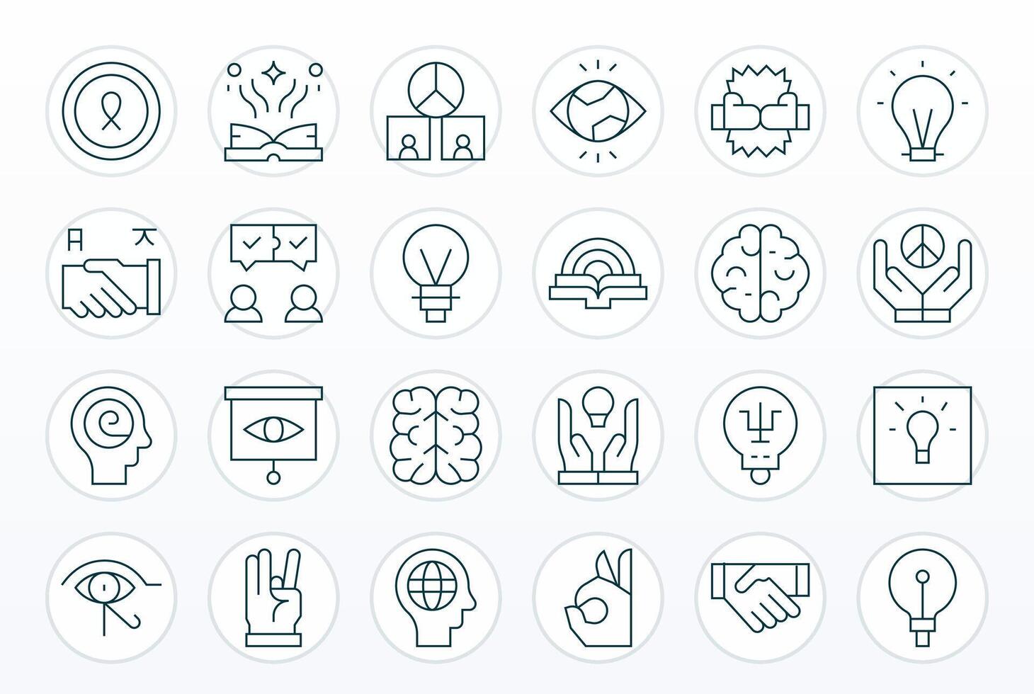 24 Thin Line Display Perfect Icons for Understanding Graphics vector