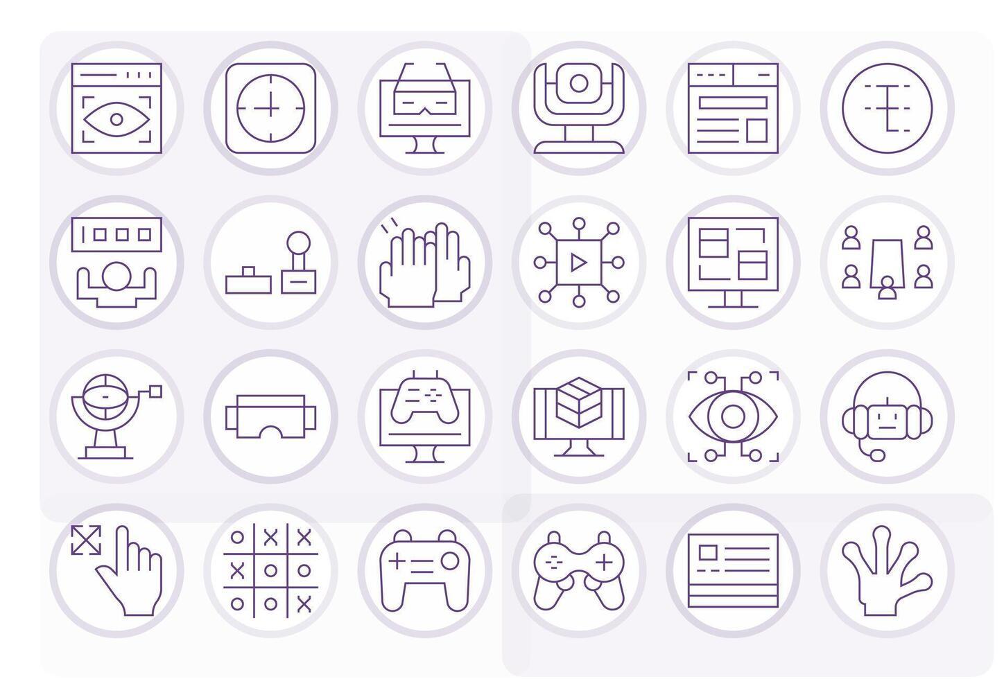 24 Thin Line Icons designed for Interactive in 256x256 Detail Enhanced format vector