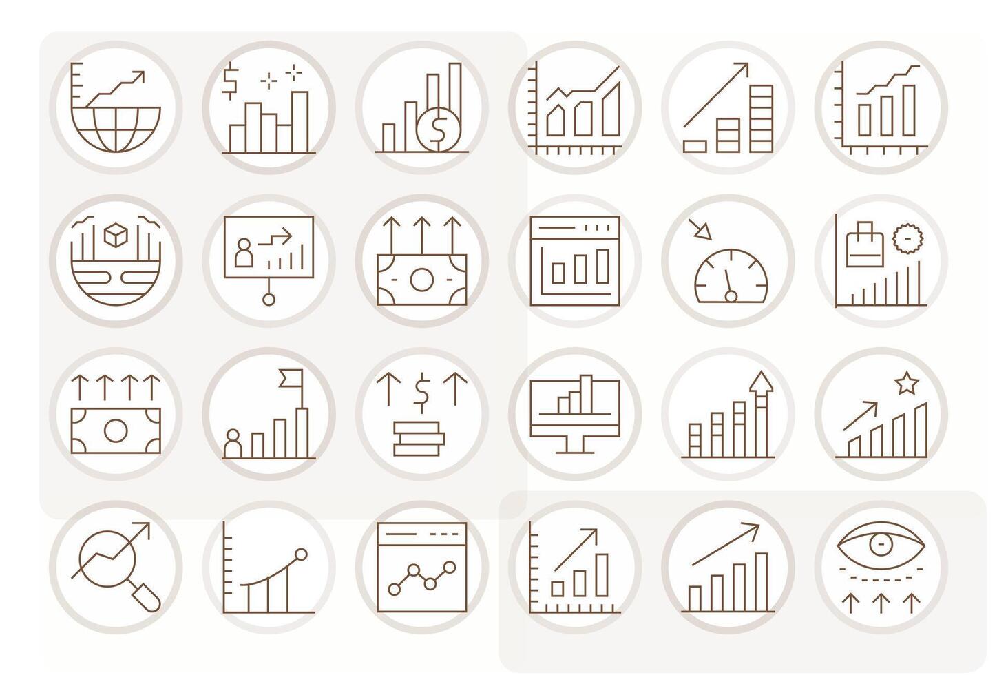 Upward Trend Pixel Aligned Set with 24 High Resolution Thin Line Icons vector
