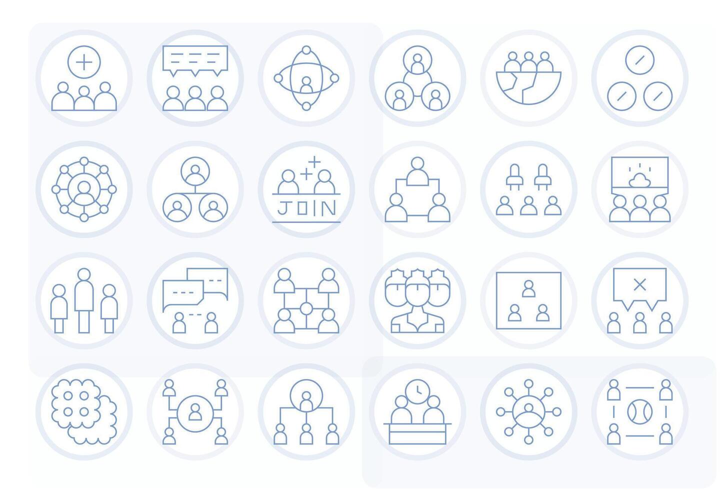 24 Thin Line Display Perfect Icons crafted for Group 128x128 applications vector