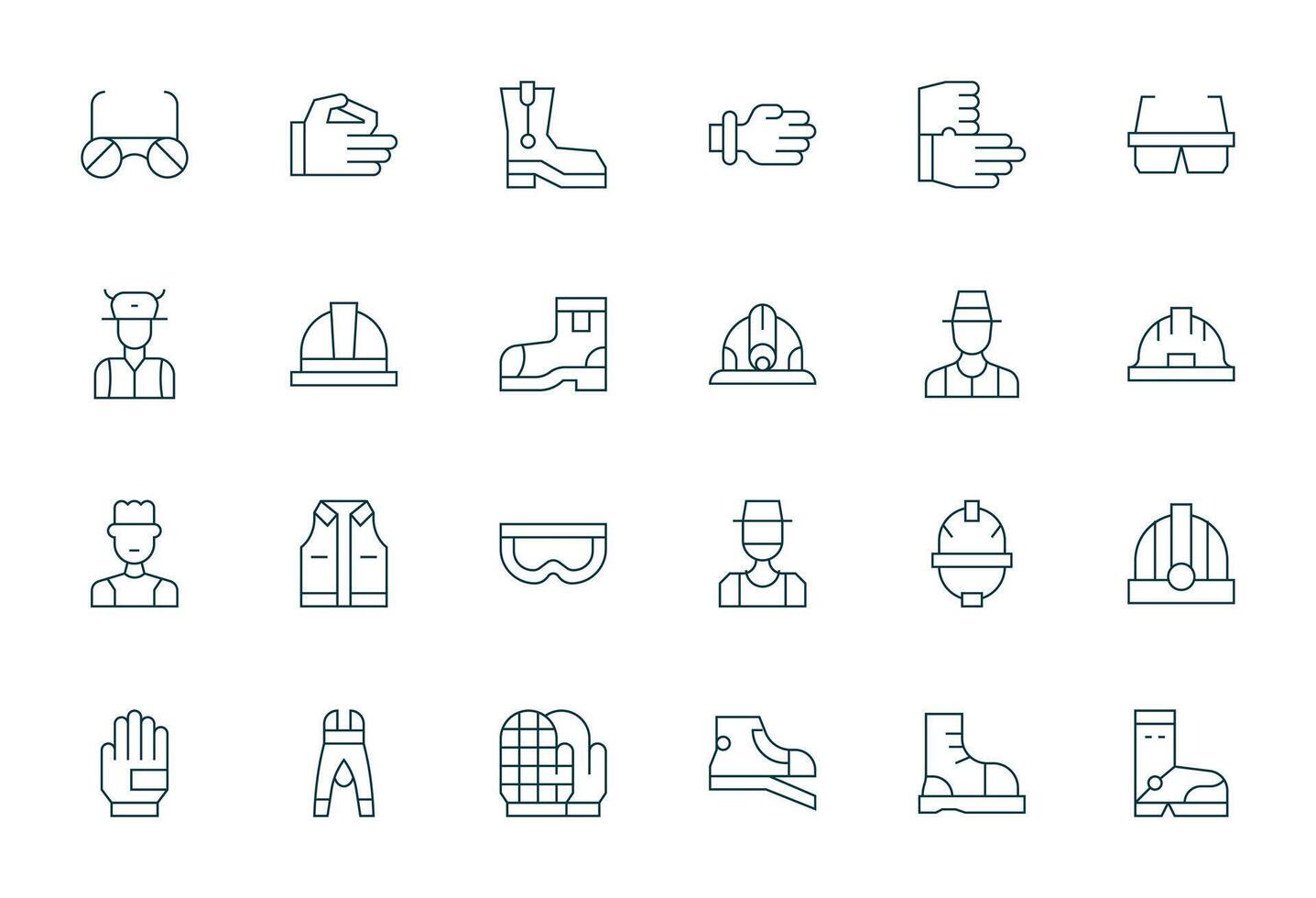 Labor Comprehensive Bundle with 24 Pixel Aligned Thin Line Retina Ready Icons vector