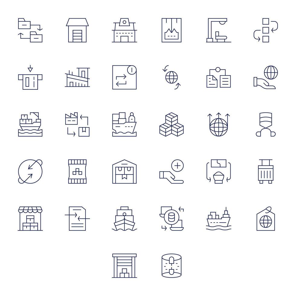 32 Thin Line Icons designed for Import in High Resolution Editable format vector