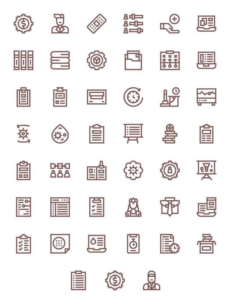 45 Display Perfect Bold Line Icons designed for Management Interface vector