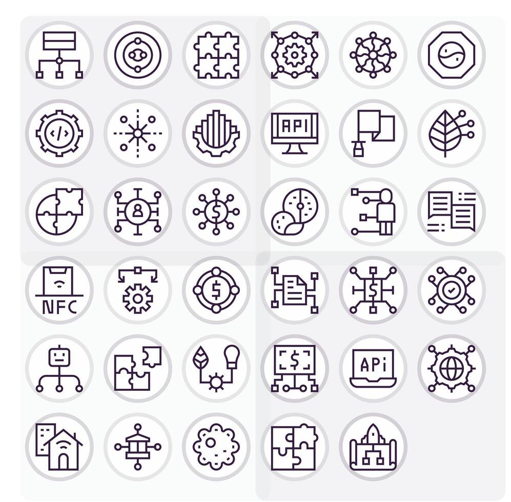 35 High Resolution Regular Line Icons optimized for Integration Pixel Optimized display vector