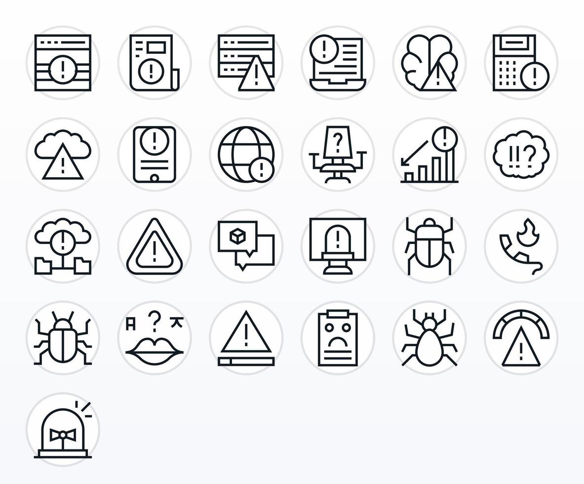 Issue Icon Arsenal with 25 High Resolution Regular Line Display Perfect designs vector