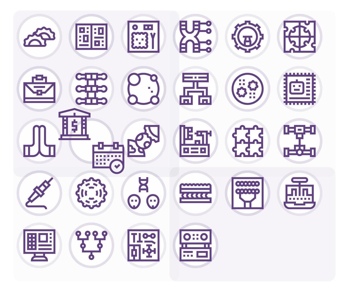 28 Bold Line Icons designed for Components in 256x256 Editable format vector