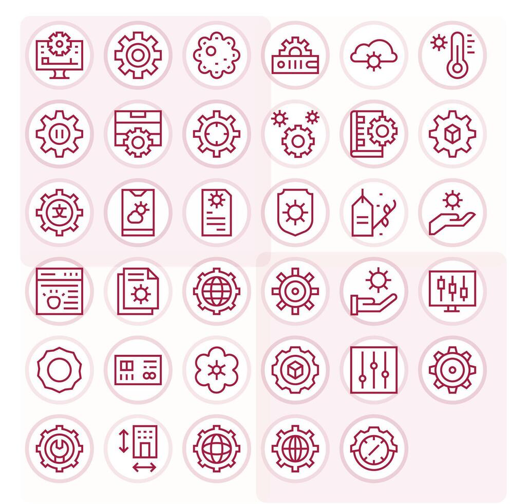 parámetros icono colección presentando 35 monitor Perfecto 256x256 regular línea diseños vector