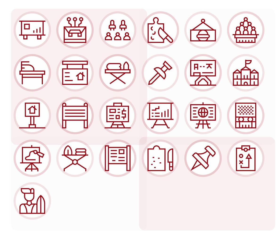 25 alto resolución regular línea íconos optimizado para tablero editable monitor vector