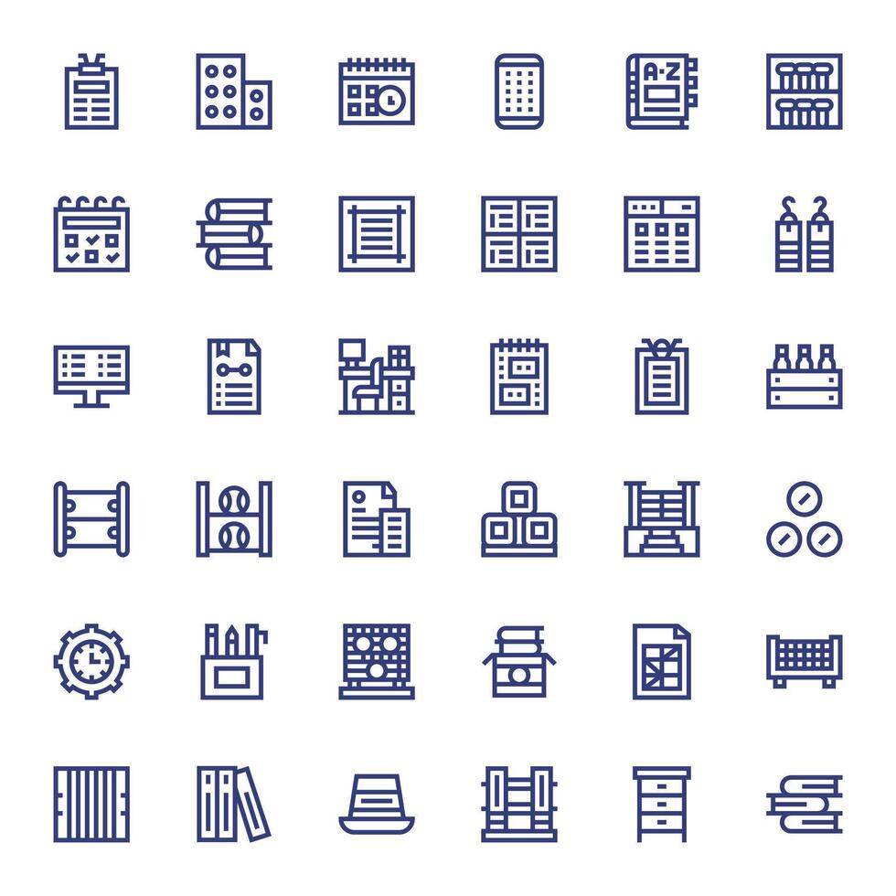 Organized Icon Repository containing 36 Bold Line 128x128 Pixel Optimized graphics vector