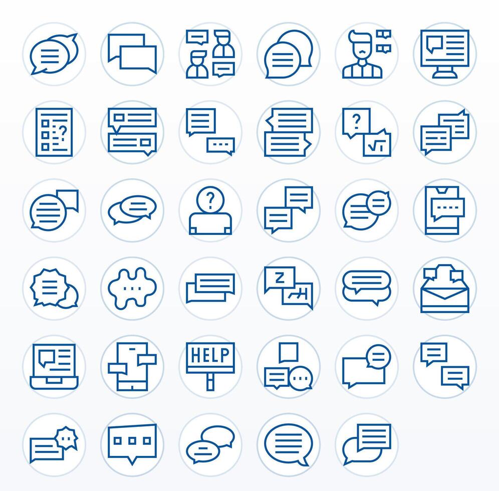 35 Pixel Aligned Icons themed around Support Ticket in 64x64 Regular Line format vector