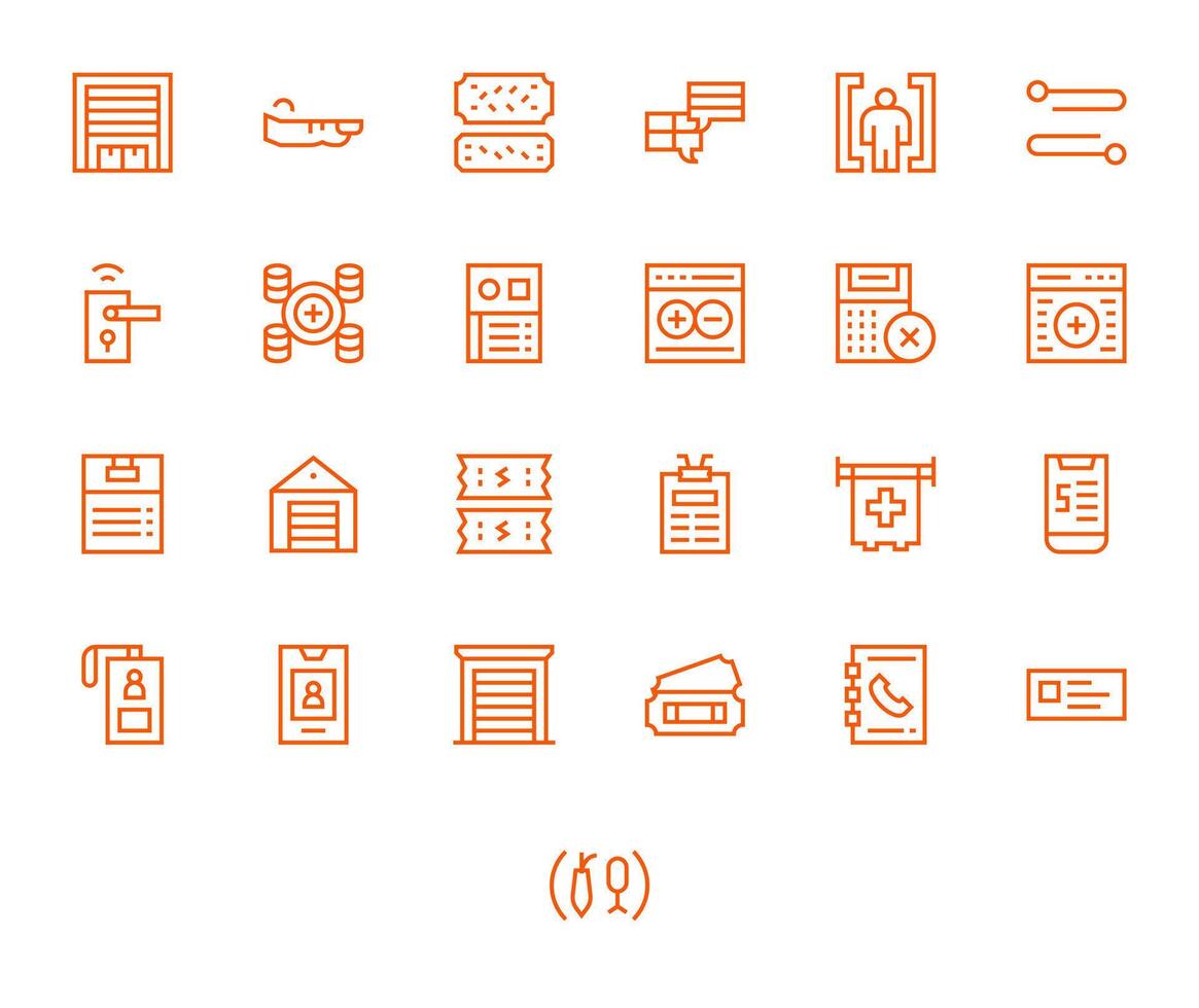 25 Regular Line Pixel Aligned Icons crafted for Entry High Resolution applications vector