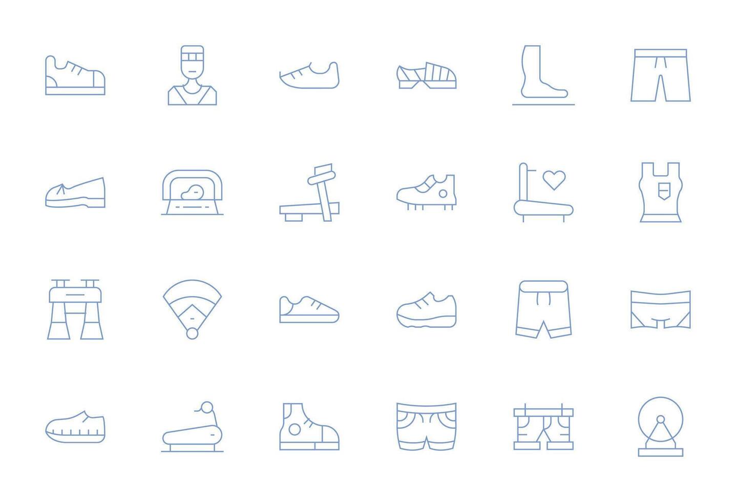 Running Ultimate Package with 24 High Resolution Thin Line PIXEL Perfect Icons vector