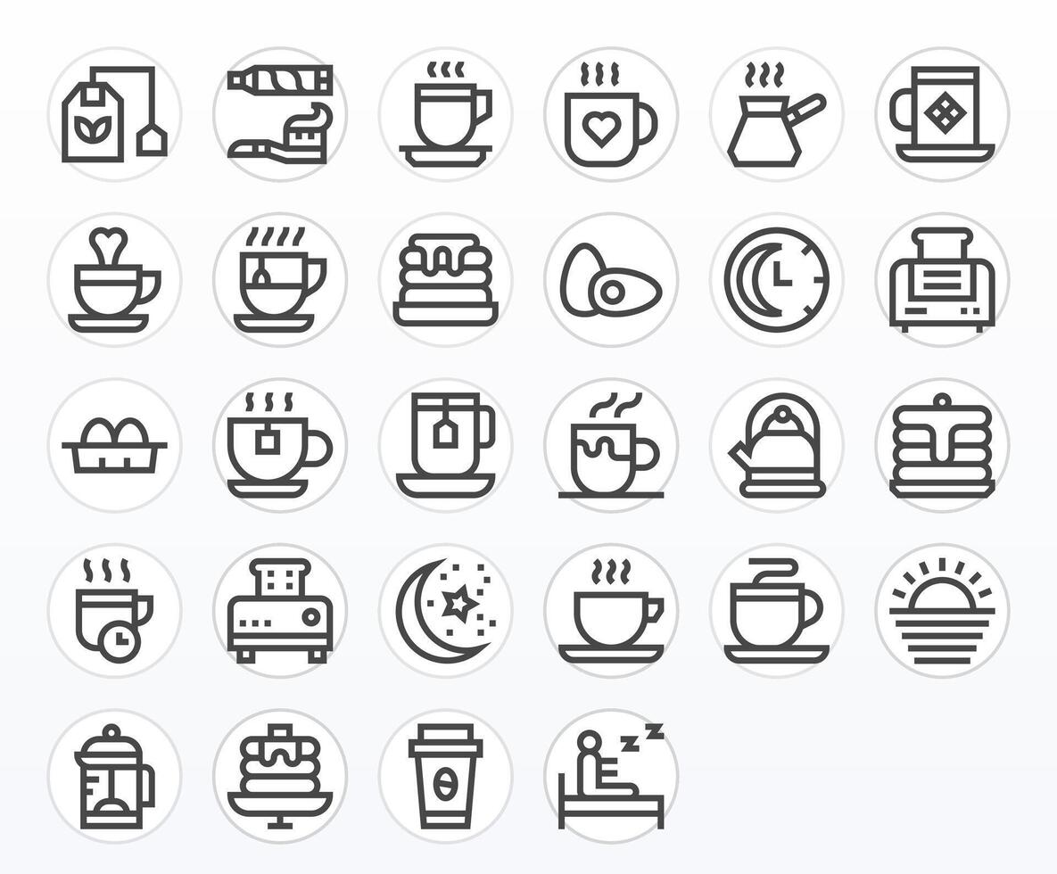 Morning Icon Repository containing 28 Bold Line 128x128 Pixel Optimized graphics vector