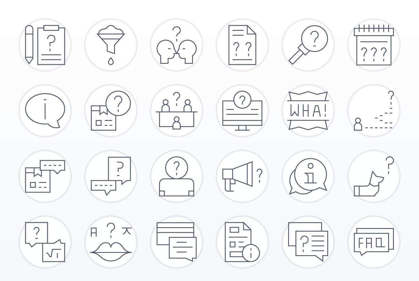 24 Retina Ready Thin Line Icons optimized for Clarification Editable display vector