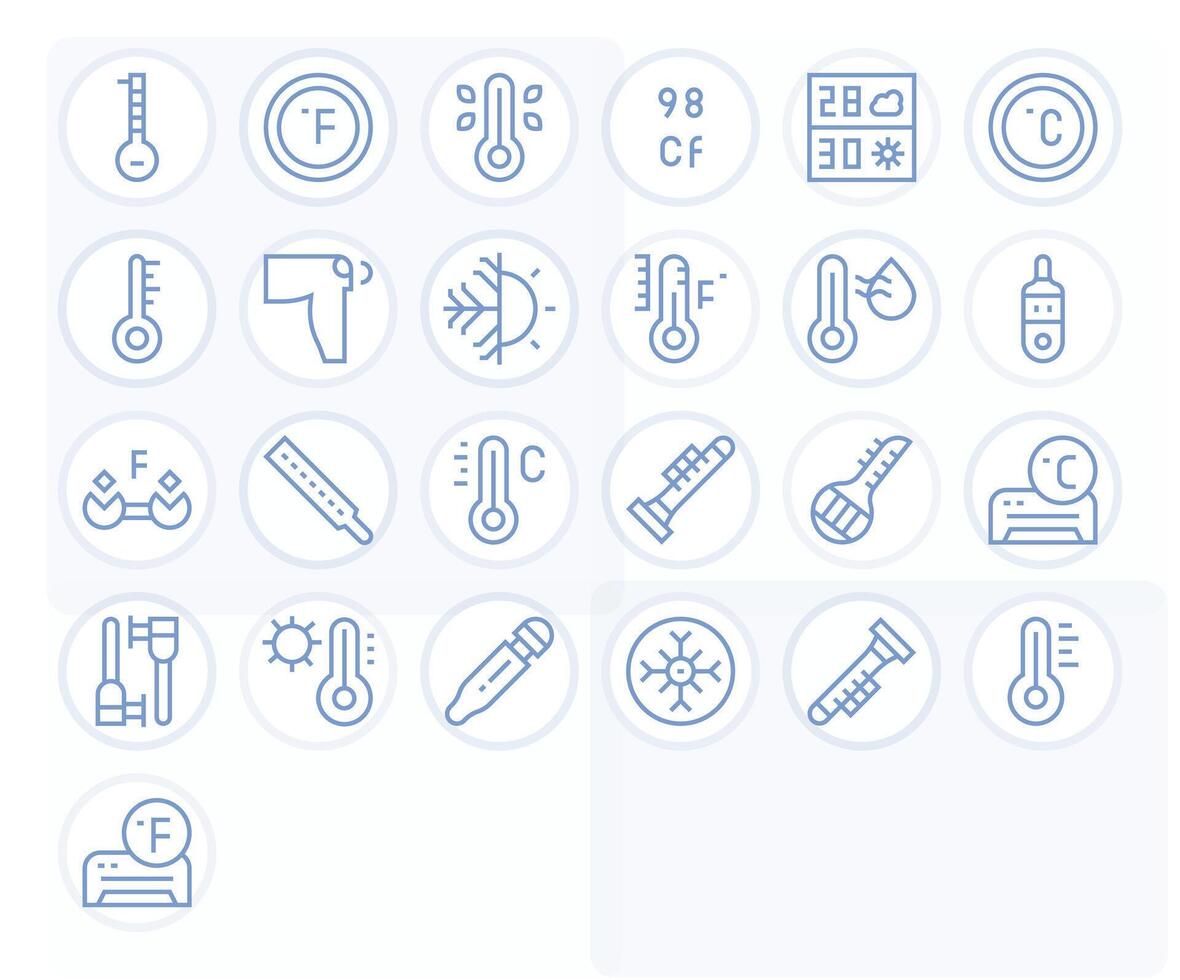 25 Regular Line Pixel Optimized Icons crafted for Celsius 256x256 applications vector