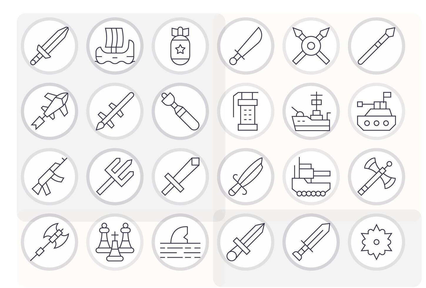 24 Thin Line Pixel Optimized Icons tailored for Attack High Resolution interface vector