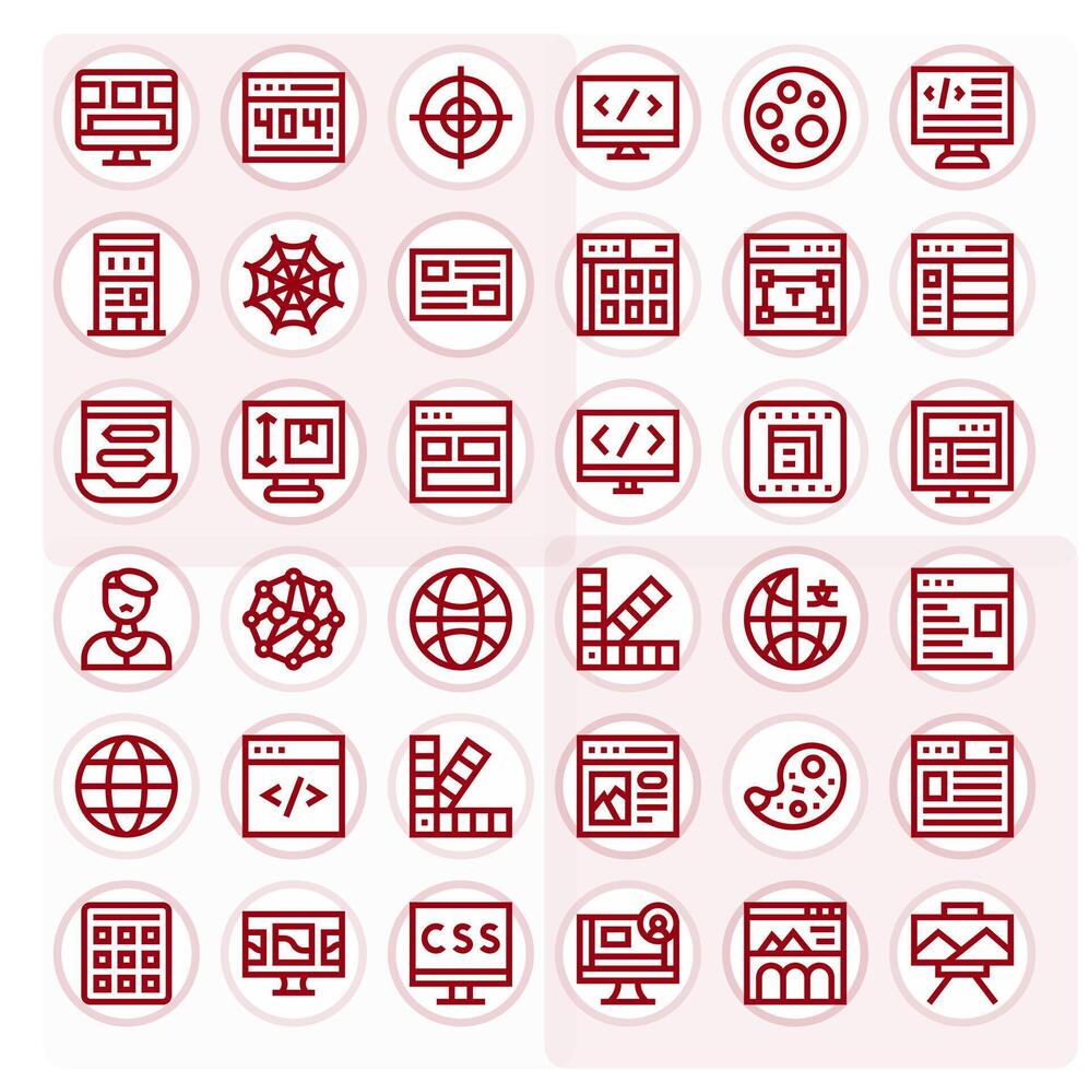 36 Bold Line Icons designed for Web Design in High Resolution Display Perfect format vector