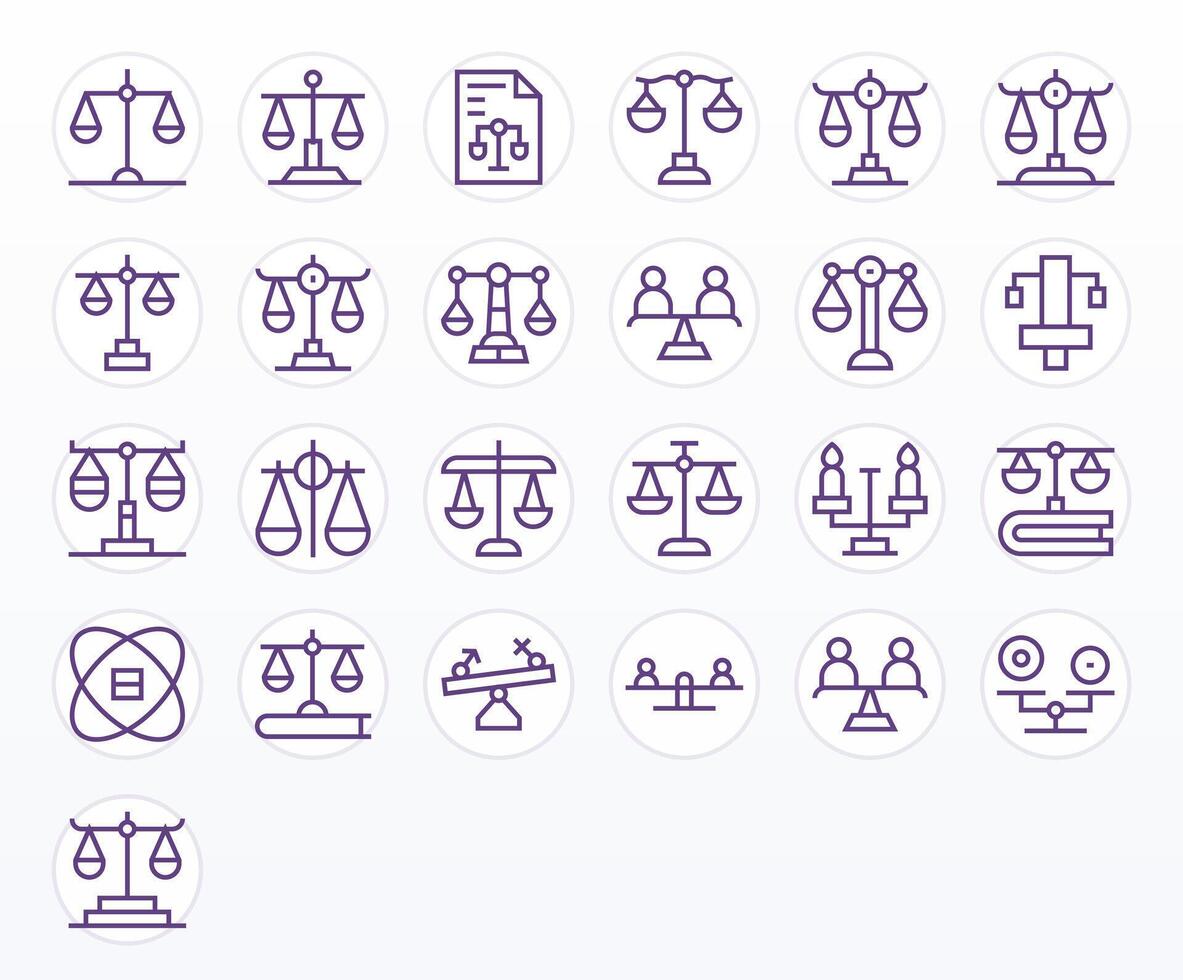 25 256x256 Regular Line Icons optimized for Fairness Grid Fitted display vector