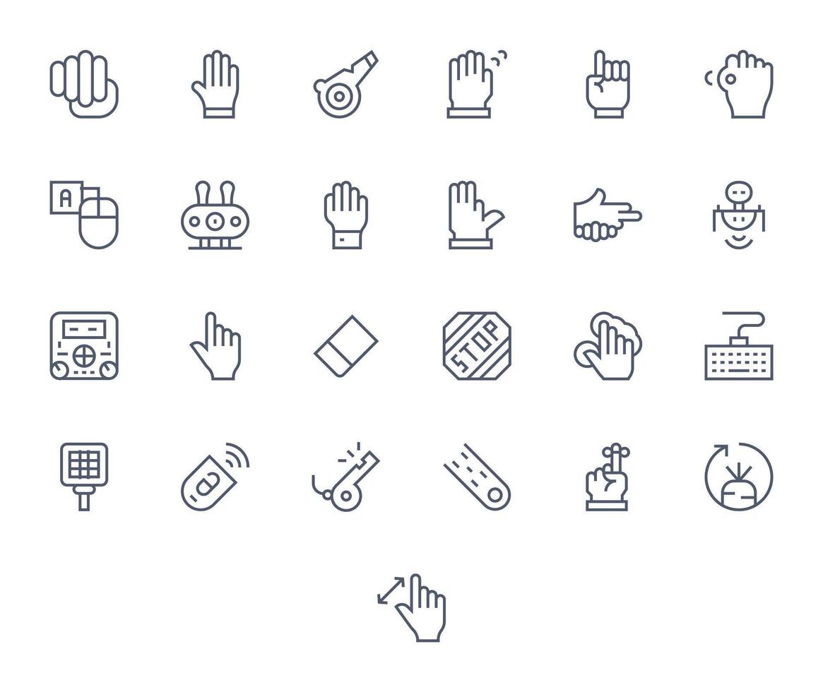 Command Professional Set with 25 Regular Line Pixel Aligned High Resolution Icons vector
