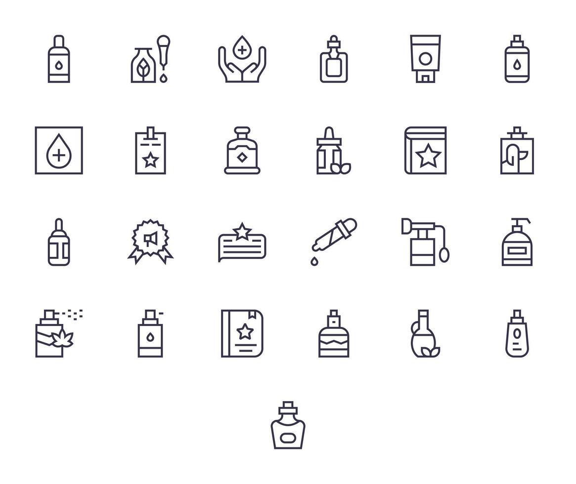 25 Regular Line Pixel Optimized Icons for Essential Graphics vector