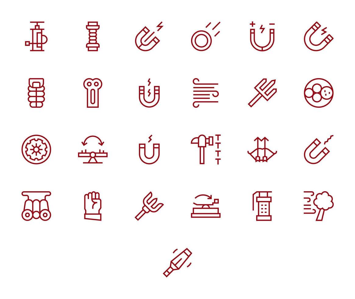 25 Regular Line Icons from Force in 64x64 Pixel Optimized Quality vector