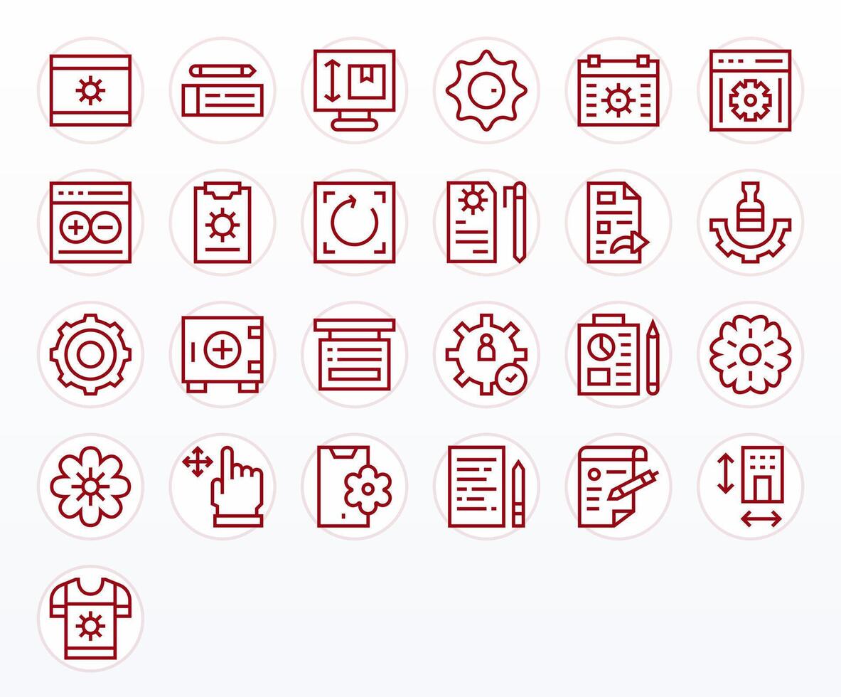25 Modify Pixel Optimized Icons in 64x64 Regular Line Aesthetic vector