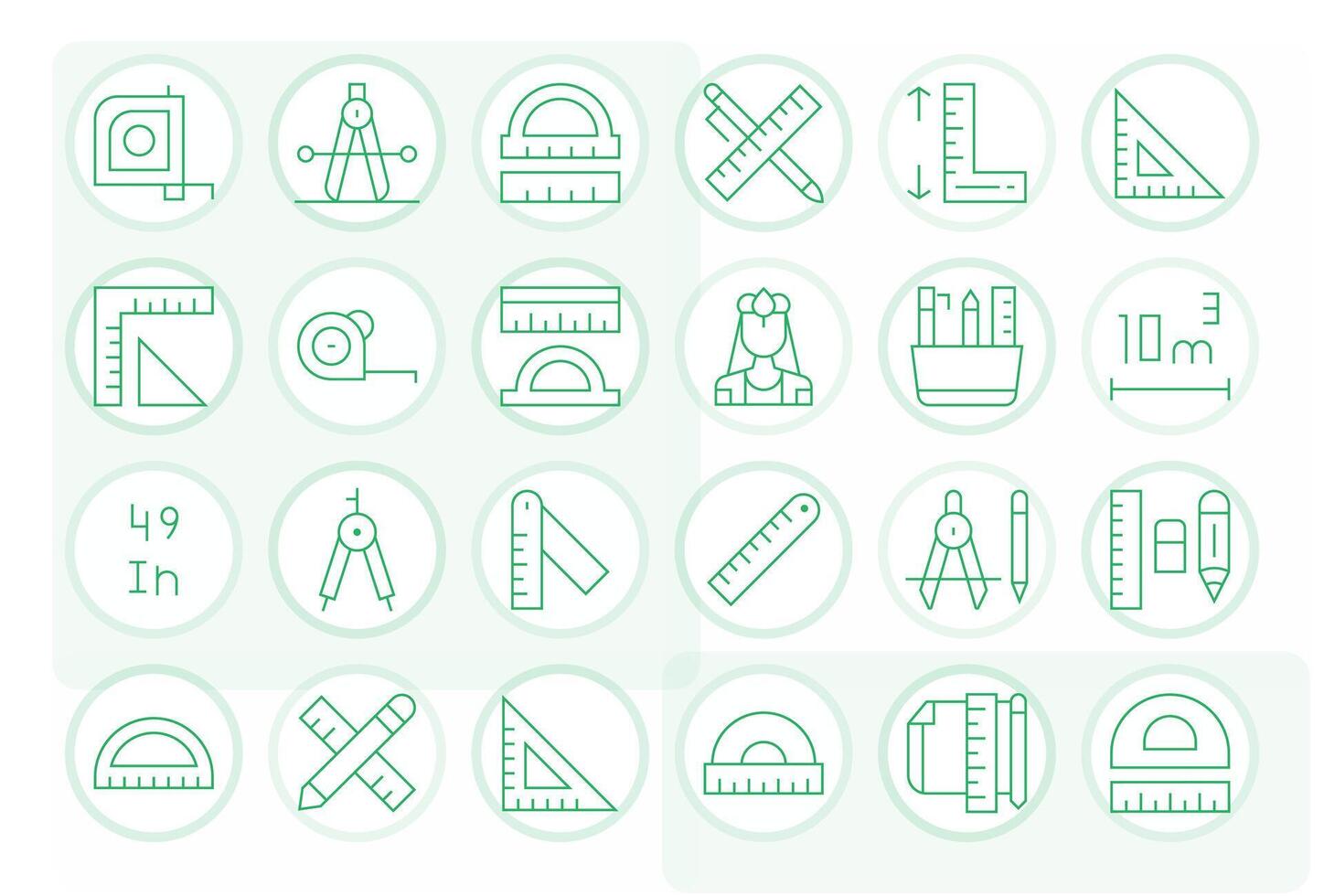 Ruler Icon Repository containing 24 Thin Line 128x128 Display Perfect graphics vector