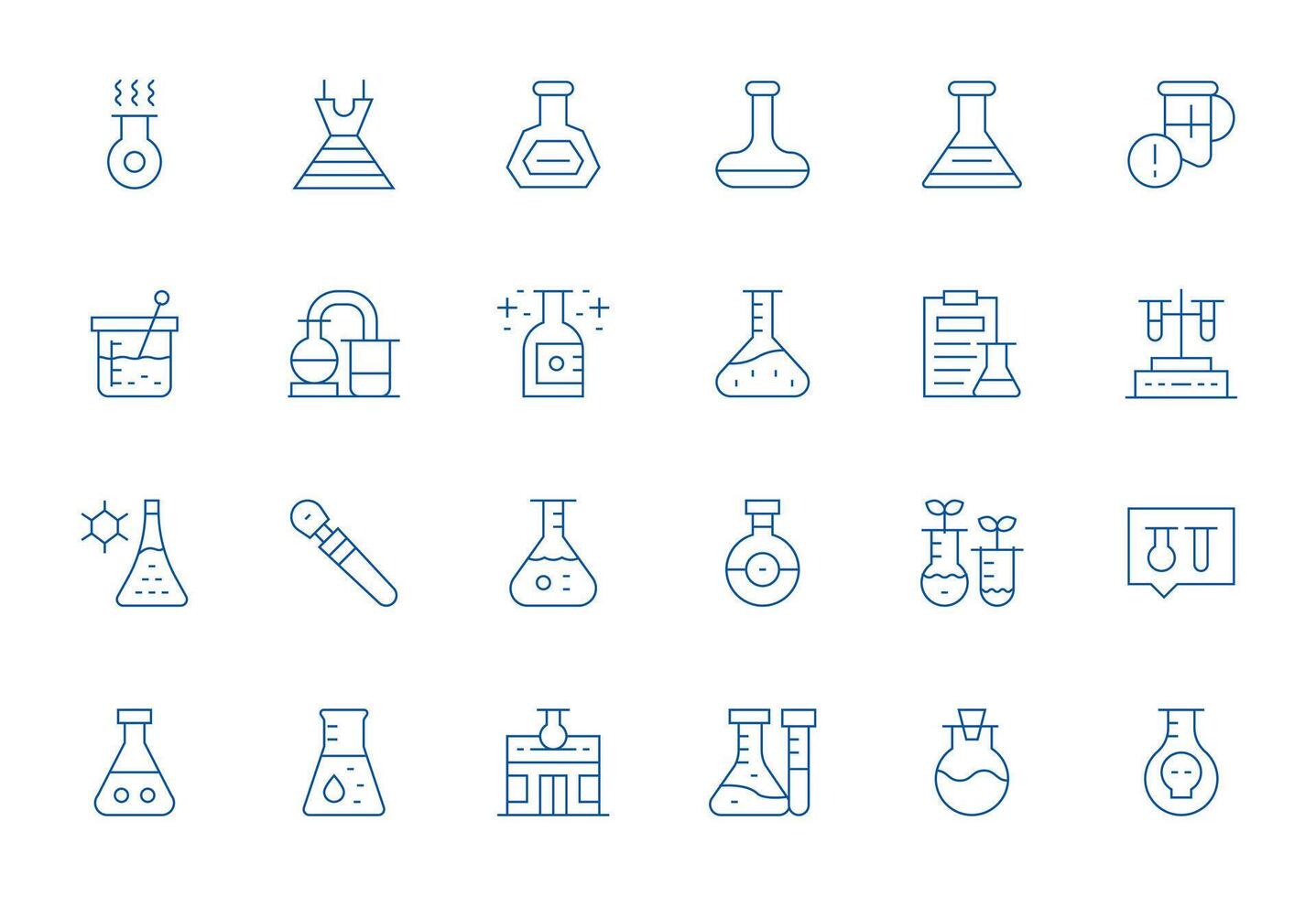 cubilete alto resolución icono paquete con 24 Delgado línea píxel Perfecto elementos vector