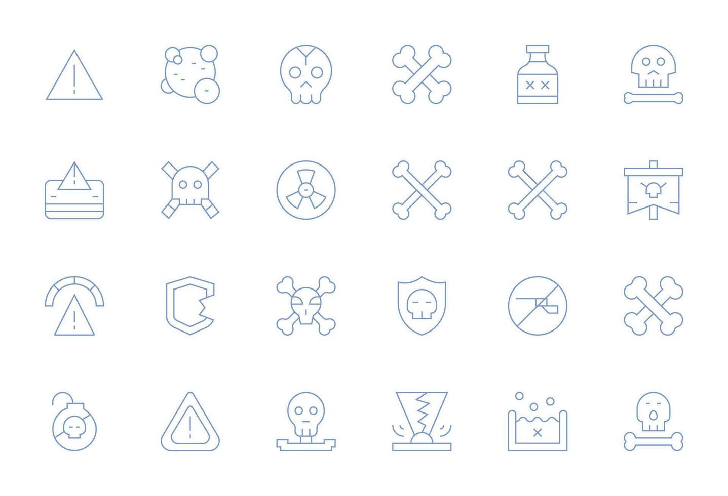 Thin Line Detail Enhanced Icons from Unsafe Set with 24 256x256 Icons vector