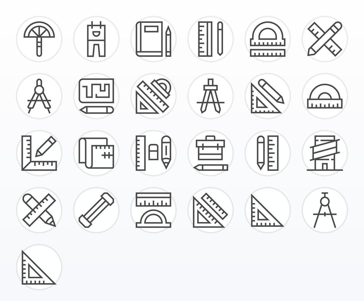 25 editable regular línea íconos desde redacción colección vector