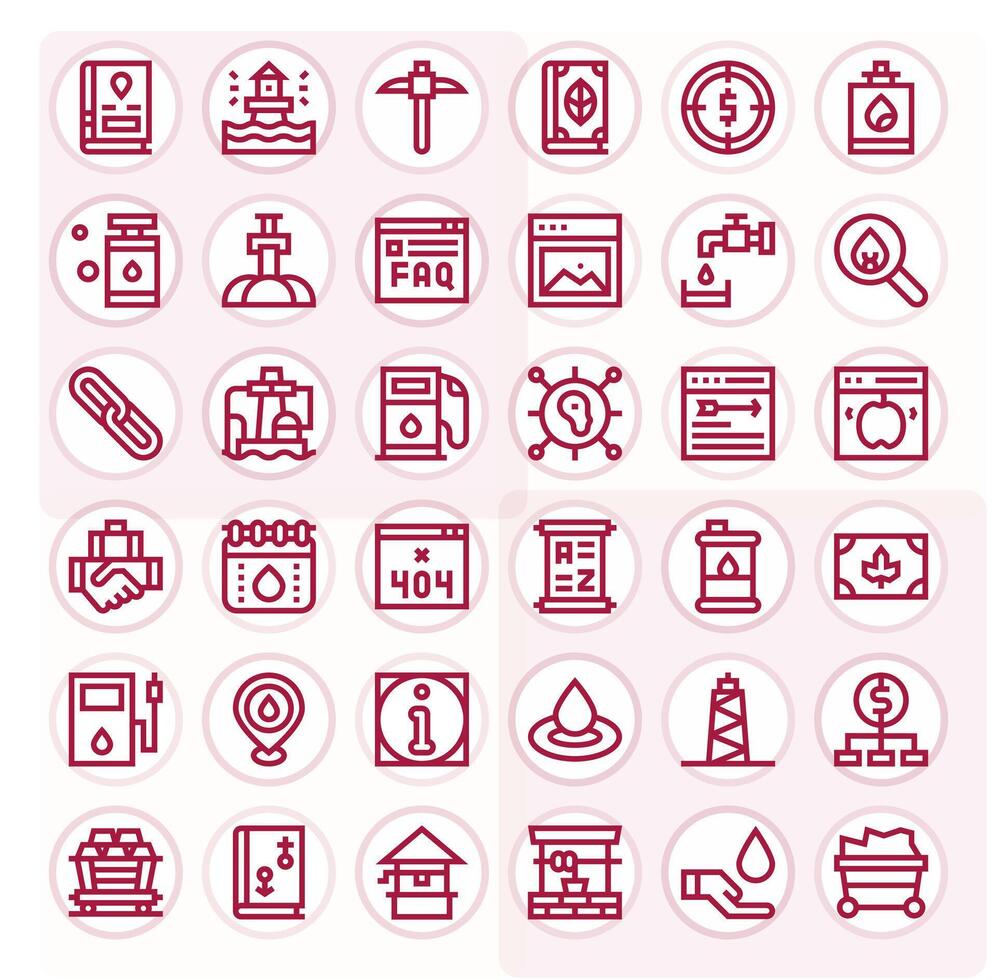Resource featuring 36 High Resolution Icons in Bold Line Design vector