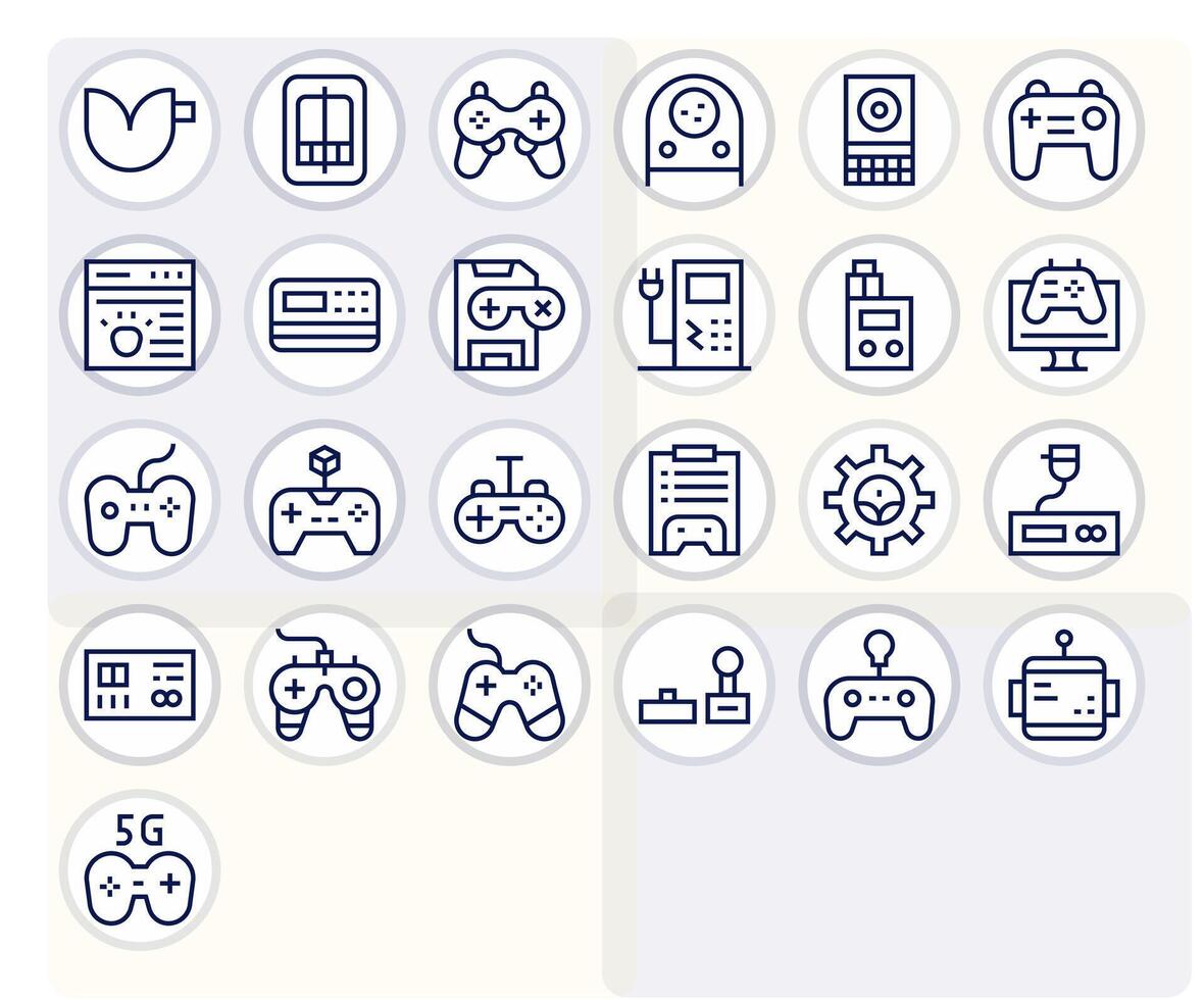 Console Ultimate Package with 25 Retina Ready Regular Line Pixel Optimized Icons vector