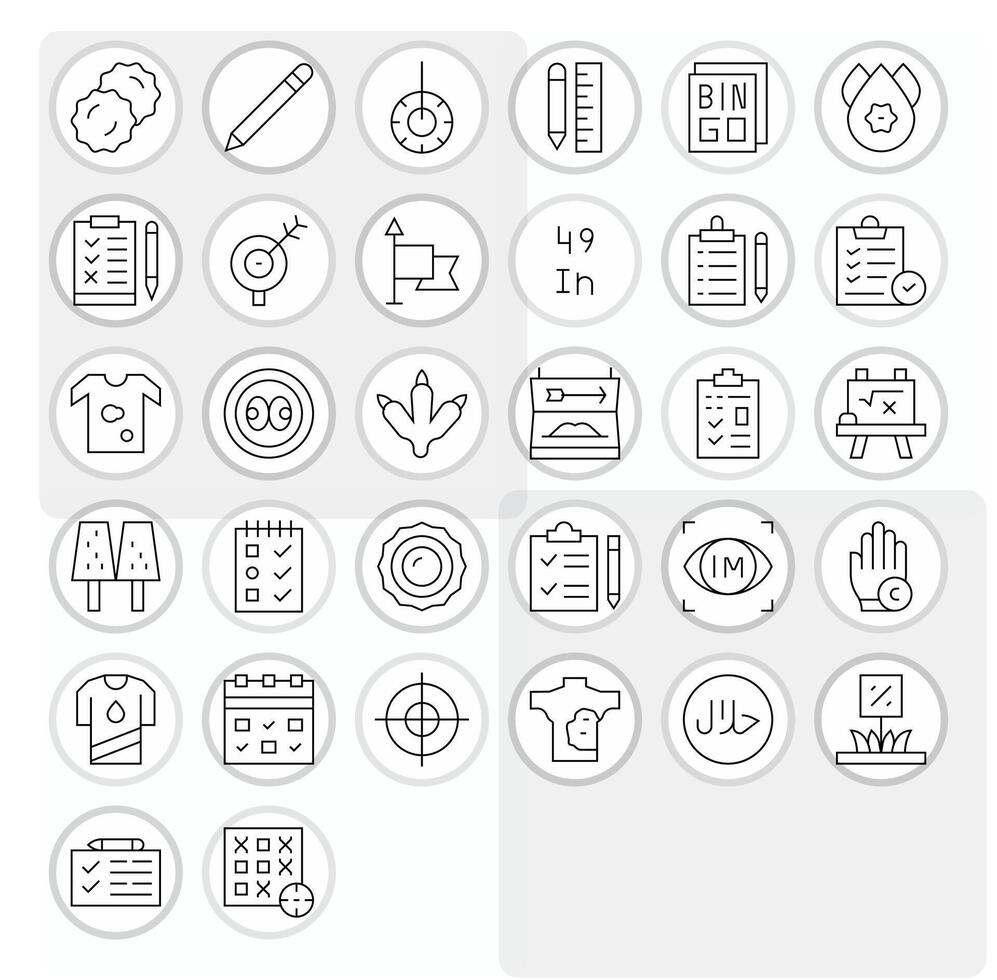 32 Display Perfect Thin Line Icons designed for Mark Interface vector