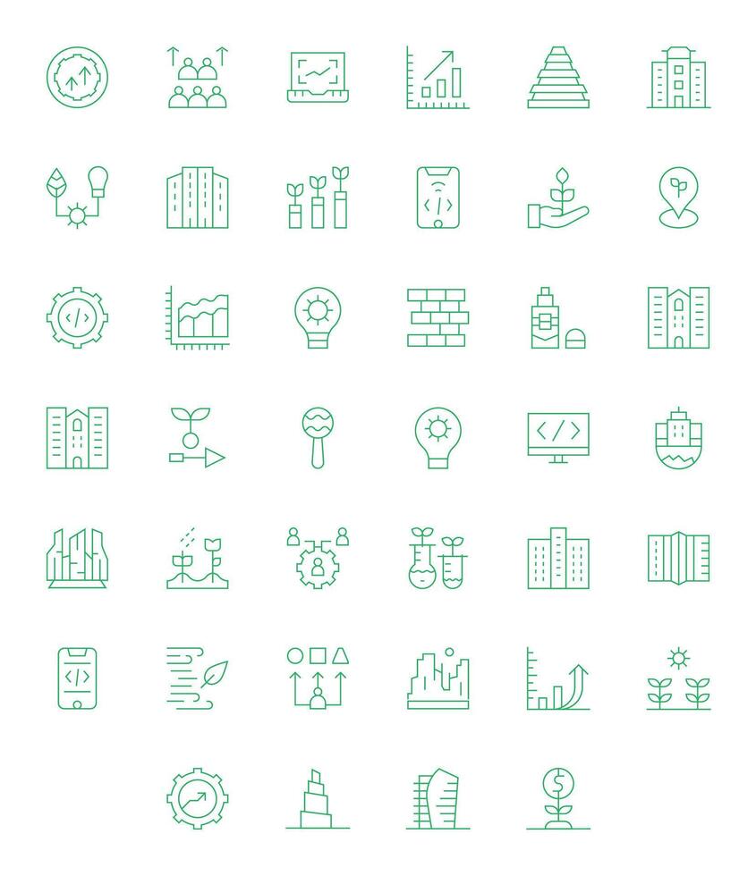 40 Thin Line Icons designed for Development in 256x256 Display Perfect format vector