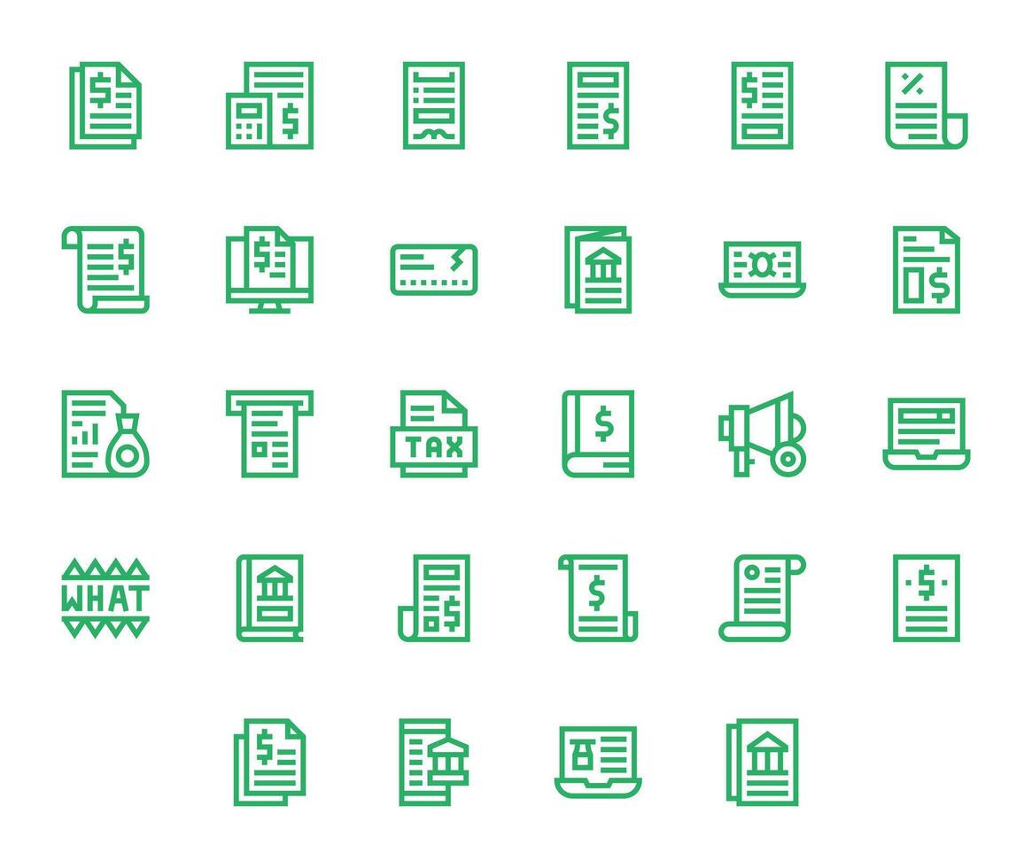 28 128x128 Bold Line Icons optimized for Statement Display Perfect display vector