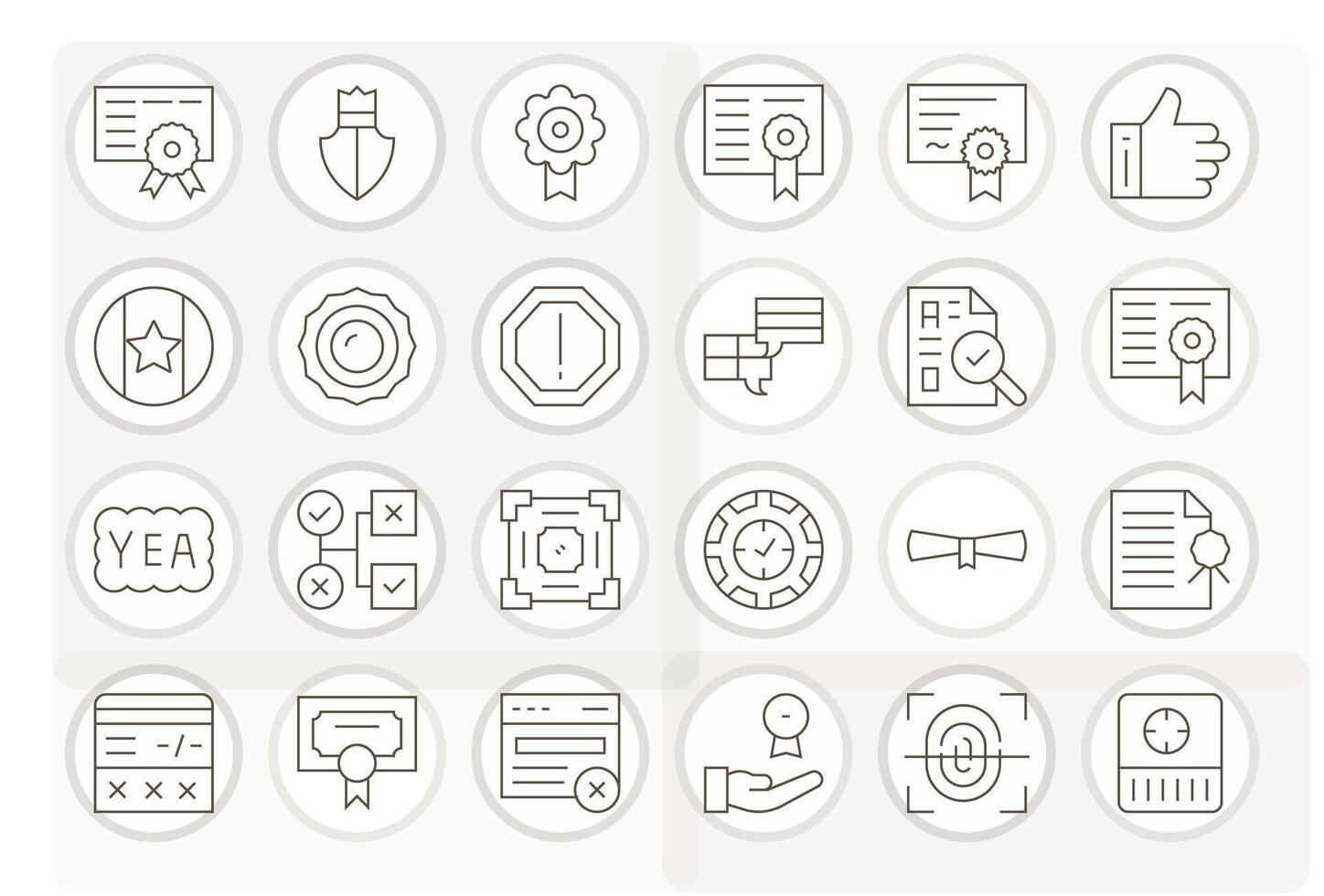 validación escalable conjunto presentando 24 píxel optimizado Delgado línea retina Listo íconos vector