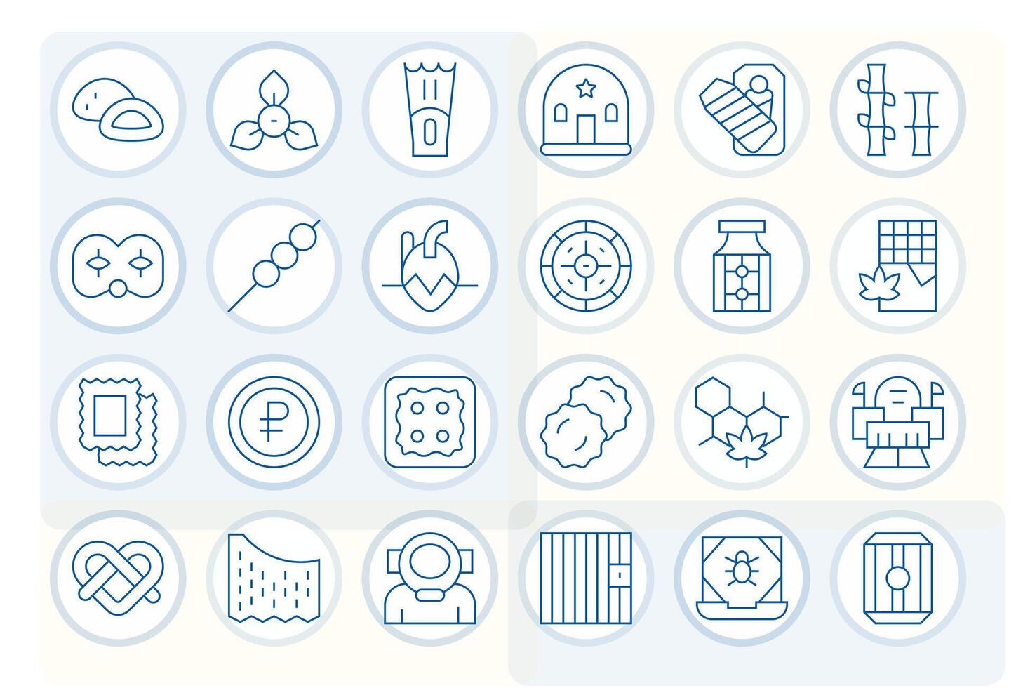 24 Thin Line Pixel Aligned Icons tailored for Isolated 256x256 interface vector