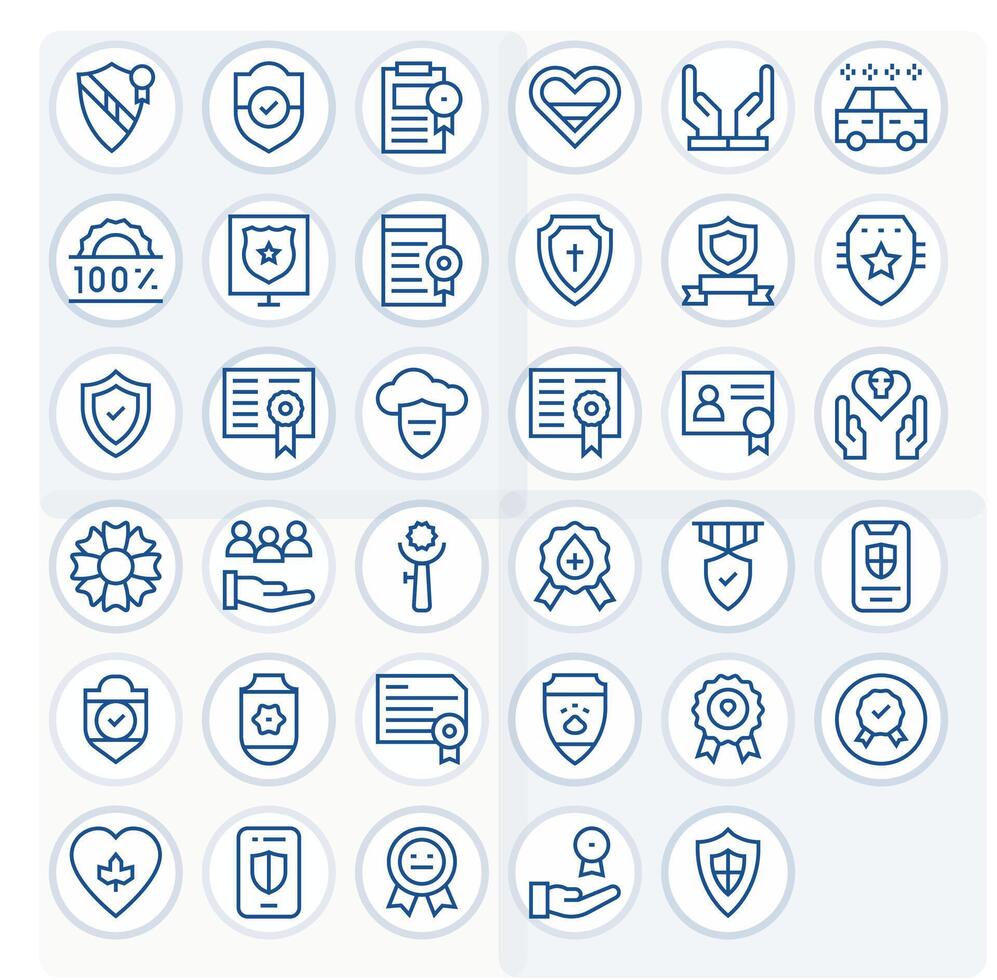 35 alto resolución monitor Perfecto íconos para confiar en regular línea tema vector