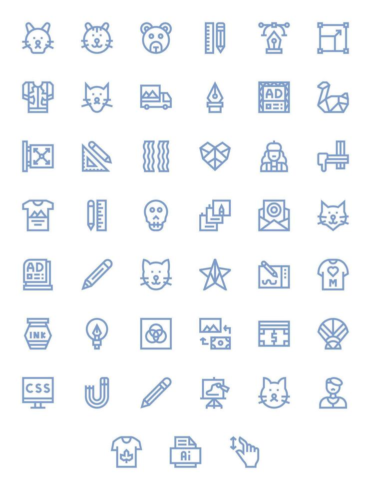 45 negrita línea íconos diseñado para gráfico diseño en alto resolución píxel optimizado formato vector