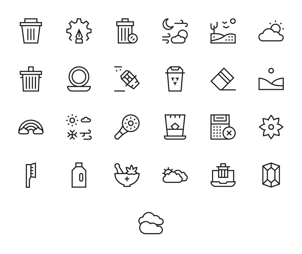 Clear Graphics featuring 25 Regular Line Display Perfect 256x256 Designs vector