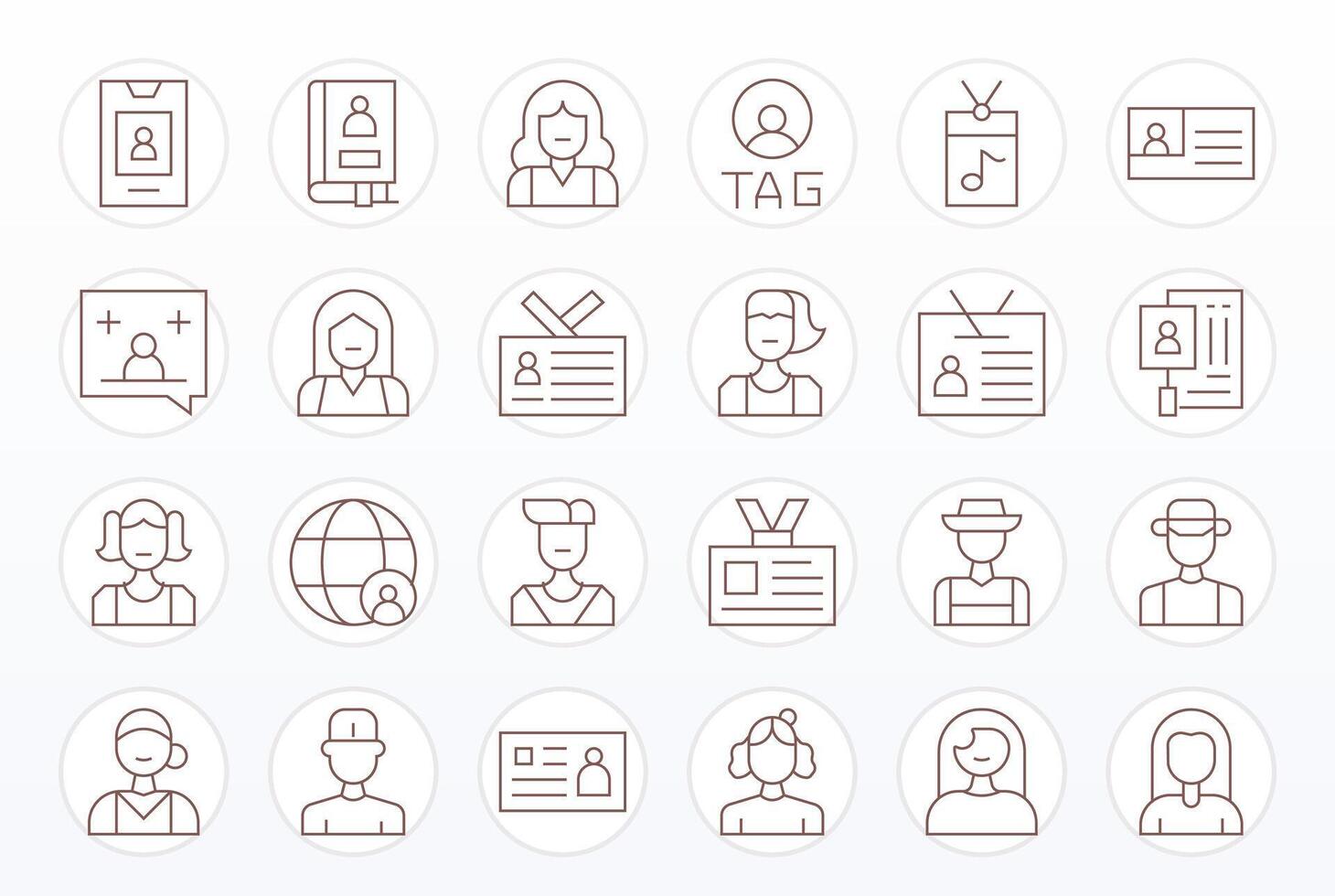 Membership Graphics featuring 24 Thin Line Pixel Optimized High Resolution Designs vector