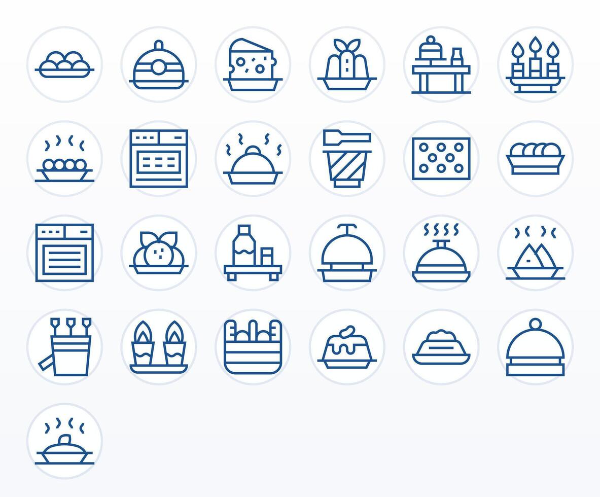 Tray Ultimate Package with 25 High Resolution Regular Line Display Perfect Icons vector