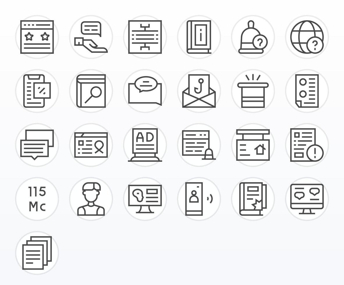 Info Icon Repository containing 25 Regular Line 256x256 Editable graphics vector