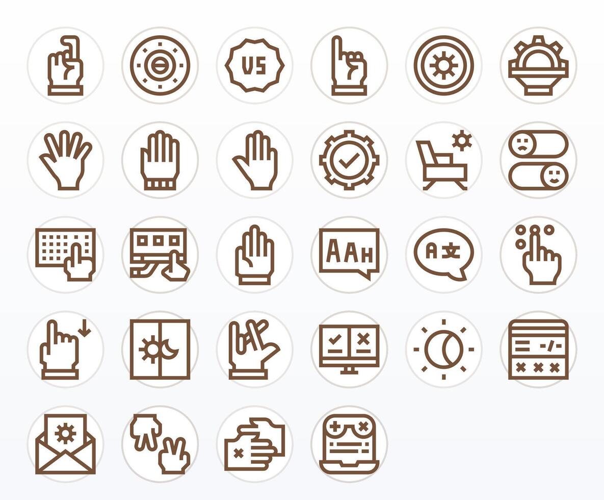 28 Bold Line Icons for Option in crisp 128x128 Editable resolution vector