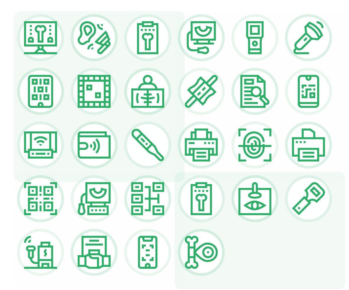 28 Retina Ready Bold Line Icons optimized for Scan Display Perfect display vector